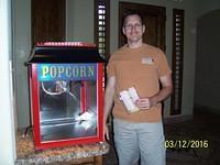 Darby at Popcorn Machine